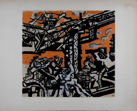 Litografia Leger - Les constructeurs, c. 1955