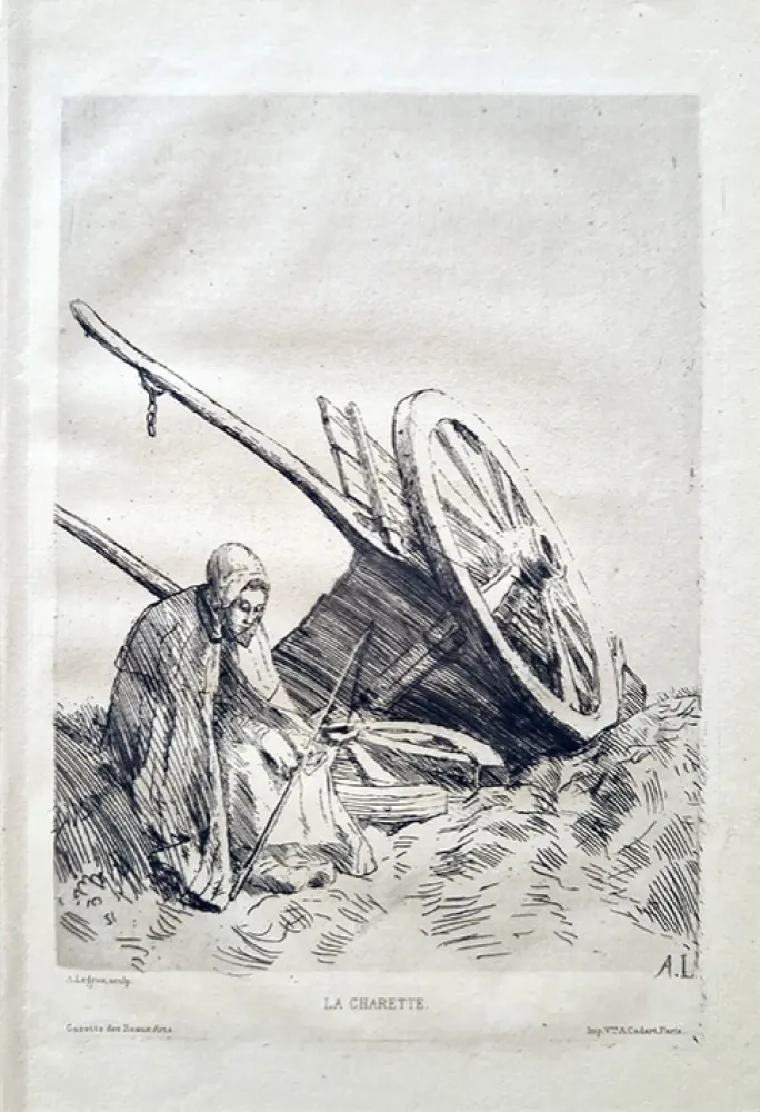 Água-Forte Legros - La charette