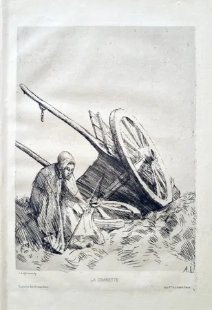 Água-Forte Legros - La charette