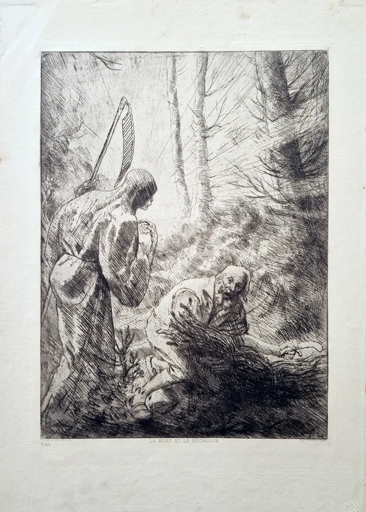 Água-Forte Legros - La mort et le bucheron