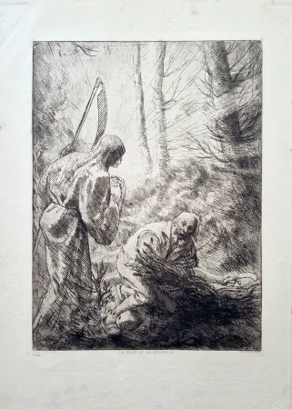 Água-Forte Legros - La mort et le bucheron