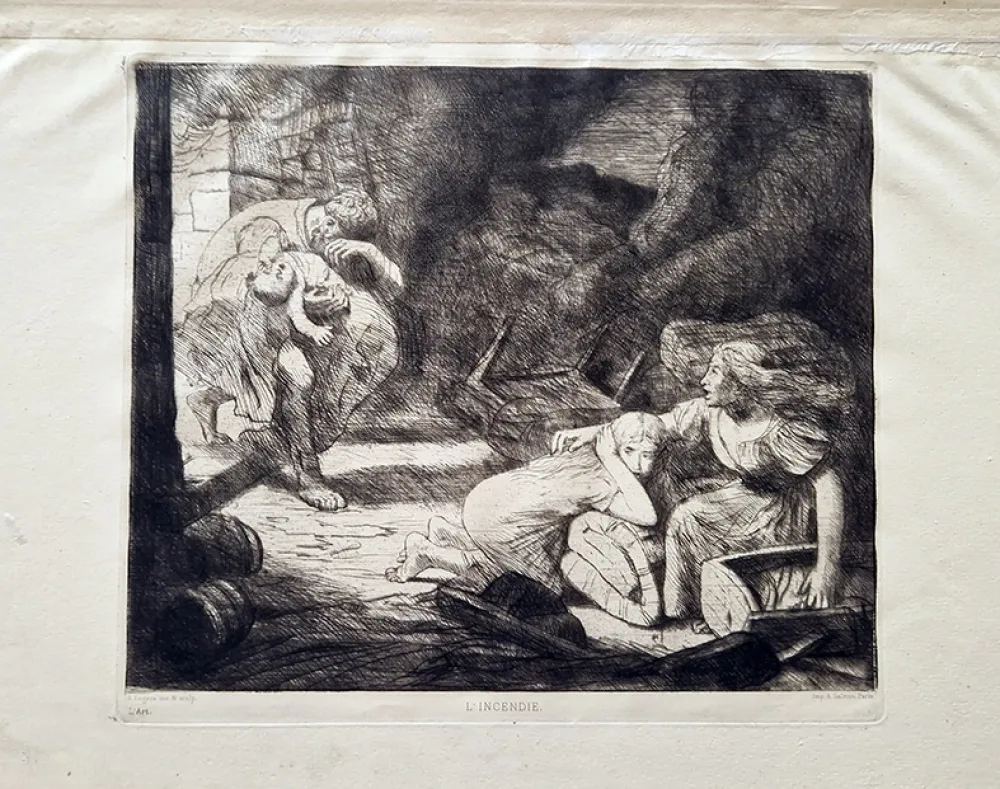 Água-Forte Legros - L'incendie