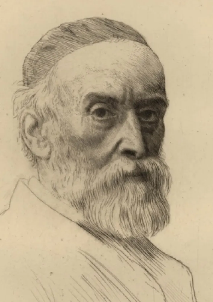 Gravura Legros - Portrait de G.F. Watts R.A.