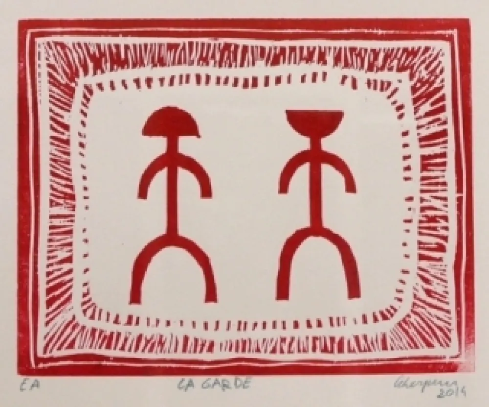 Xilogravura Leherpeur - La Garde