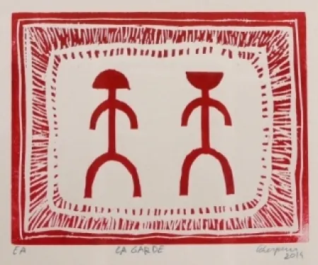 Xilogravura Leherpeur - La Garde