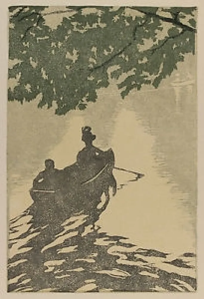 Xilogravura Leonard - Am neuen See