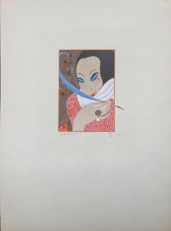 Múltiplo Lepape - La Plume, 1914 - Art Deco Masterpiece!