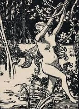 Xilogravura Lepere - Susanna et les vieillards