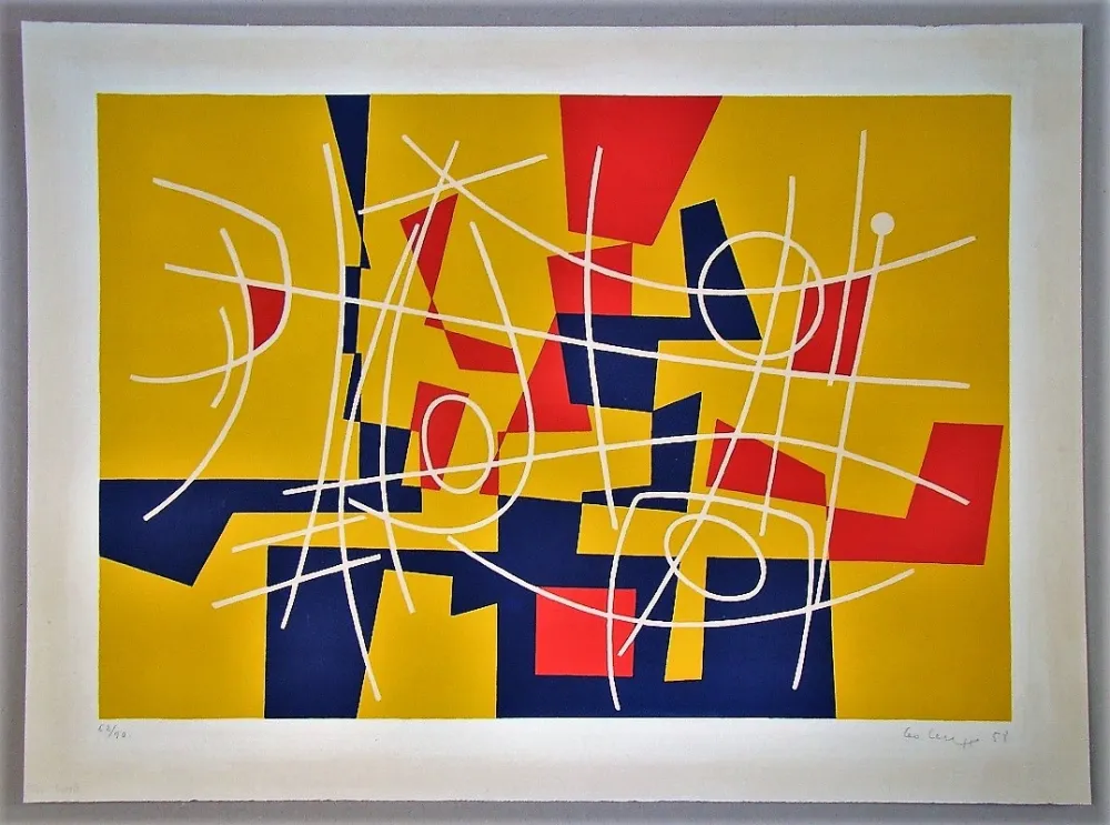 Litografia Leuppi - Composition - 1958