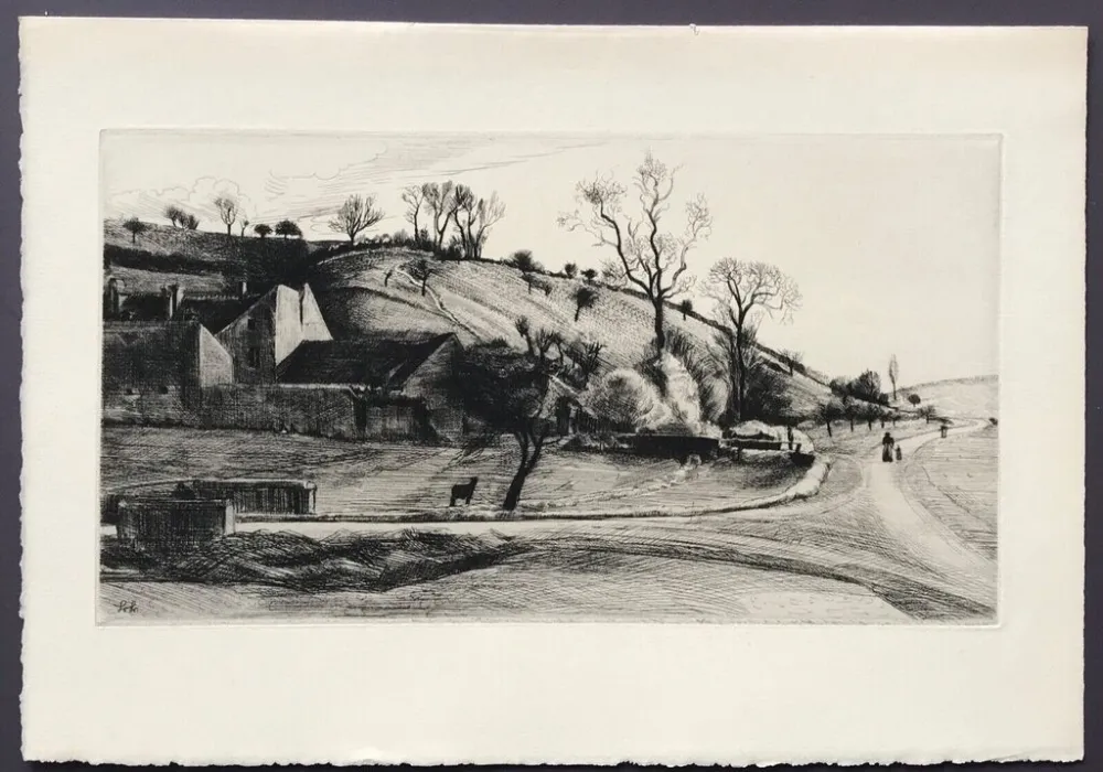 Gravura Levy - Ferme a Vauhalan