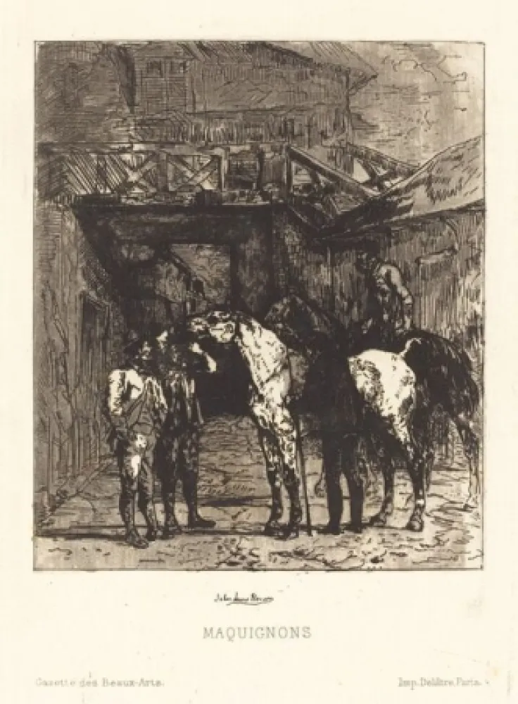 Água-Forte E Água-Tinta Lewis-Brown - Maquignons / Horse Dealers