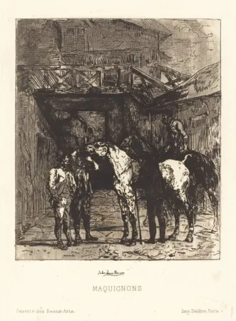 Água-Forte E Água-Tinta Lewis-Brown - Maquignons / Horse Dealers