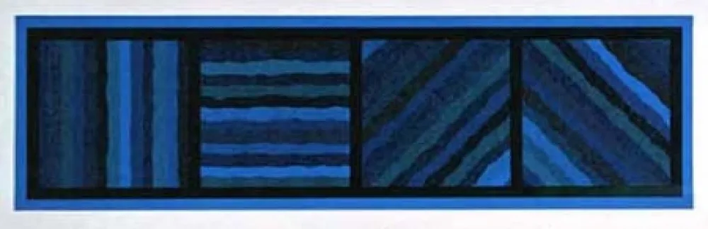 Sem Técnica Lewitt - Bands Not Straight in Four Directions (blue)