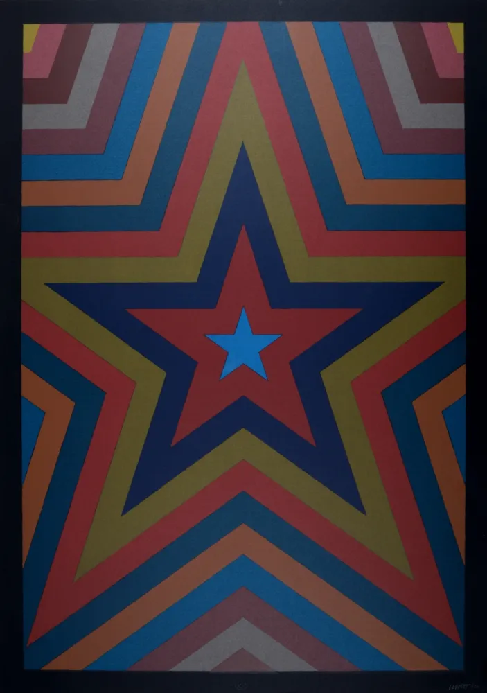 Serigrafia Lewitt - Five Pointed Star with Color Bands