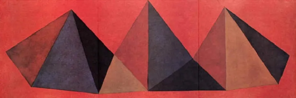 Litografia Lewitt - Piramidi IV