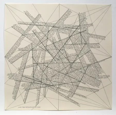 Gravura Lewitt - The Location of Lines. Lines from the Midpoints of Lines.