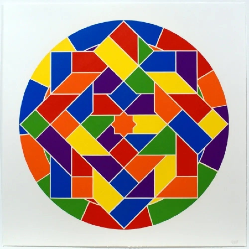 Linogravura Lewitt - Tondo 6 (8 point star)