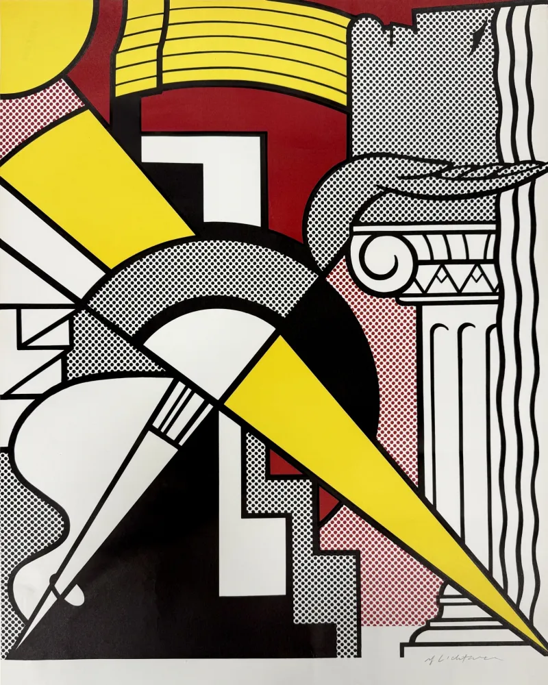 Litografia Lichtenstein - Arrow and Column