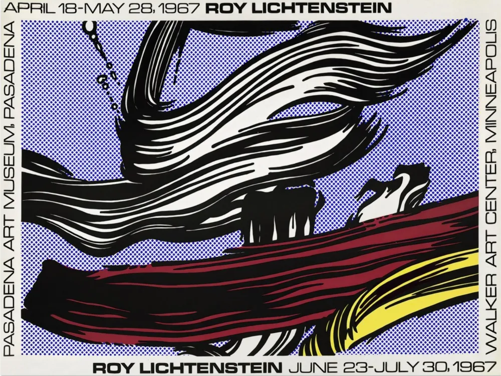 Serigrafia Lichtenstein - Brushstroke Pasadena