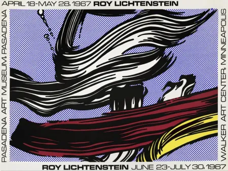 Serigrafia Lichtenstein - Brushstroke Pasadena
