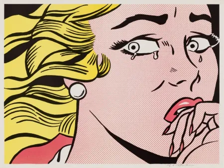 Litografia Lichtenstein - Crying Girl
