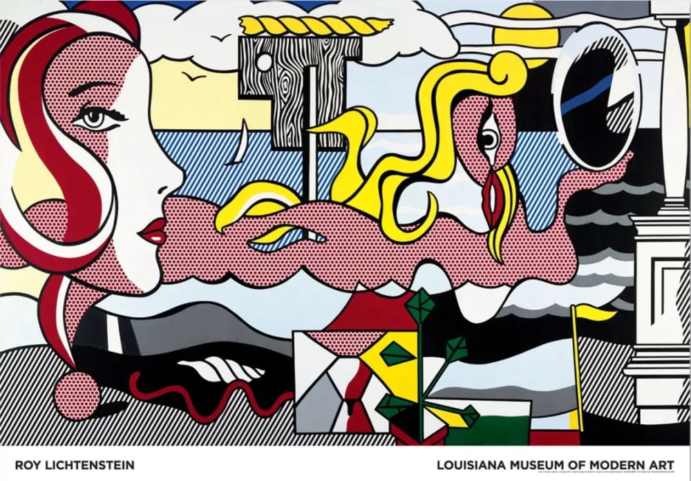 Cartaz Lichtenstein - Figures in Landscape