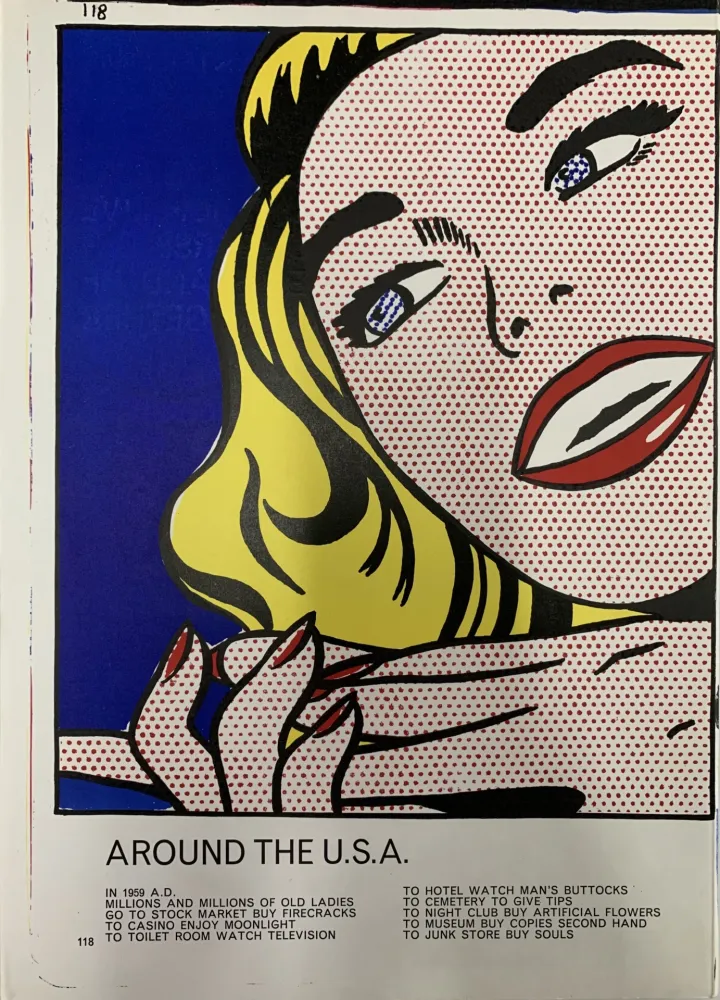 Litografia Lichtenstein - Girl