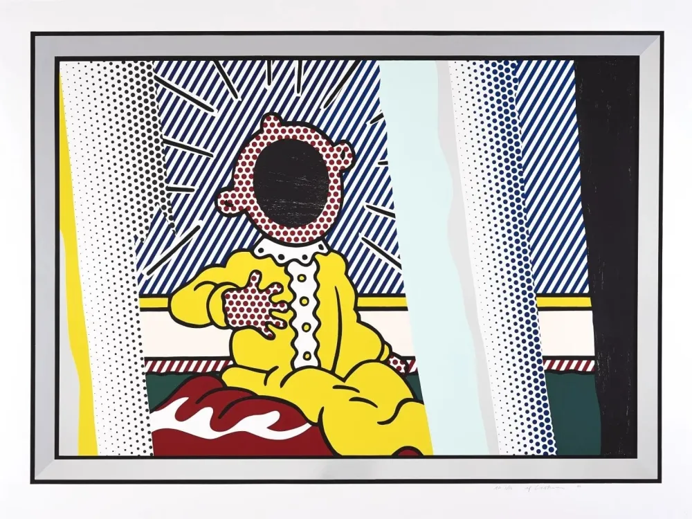 Litografia Lichtenstein - Reflections on The Scream from The Reflections Series