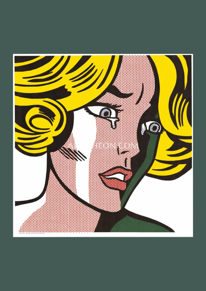 Litografia Lichtenstein - Roy Lichtenstein: 'Frightened Girl' 1984 Offset-lithograph