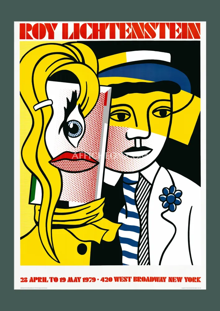 Litografia Lichtenstein - Roy Lichtenstein: 'Stepping Out' 1979 Offset-lithograph