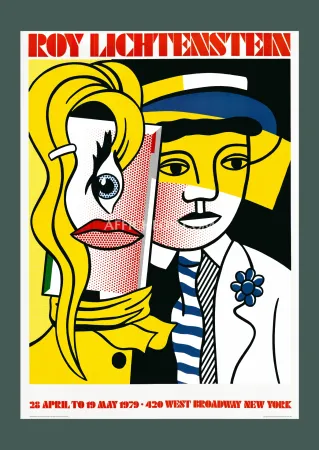 Litografia Lichtenstein - Roy Lichtenstein: 'Stepping Out' 1979 Offset-lithograph