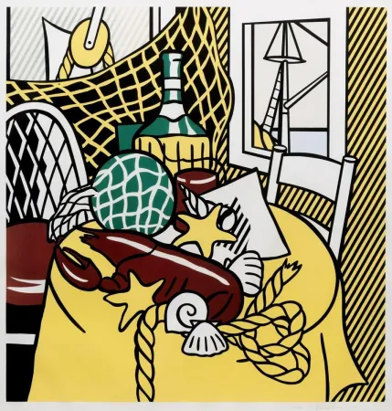 Serigrafia Lichtenstein - Still Life with Lobster