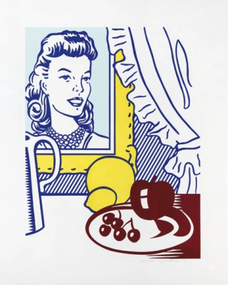Litografia Lichtenstein - Still Life with Portrait