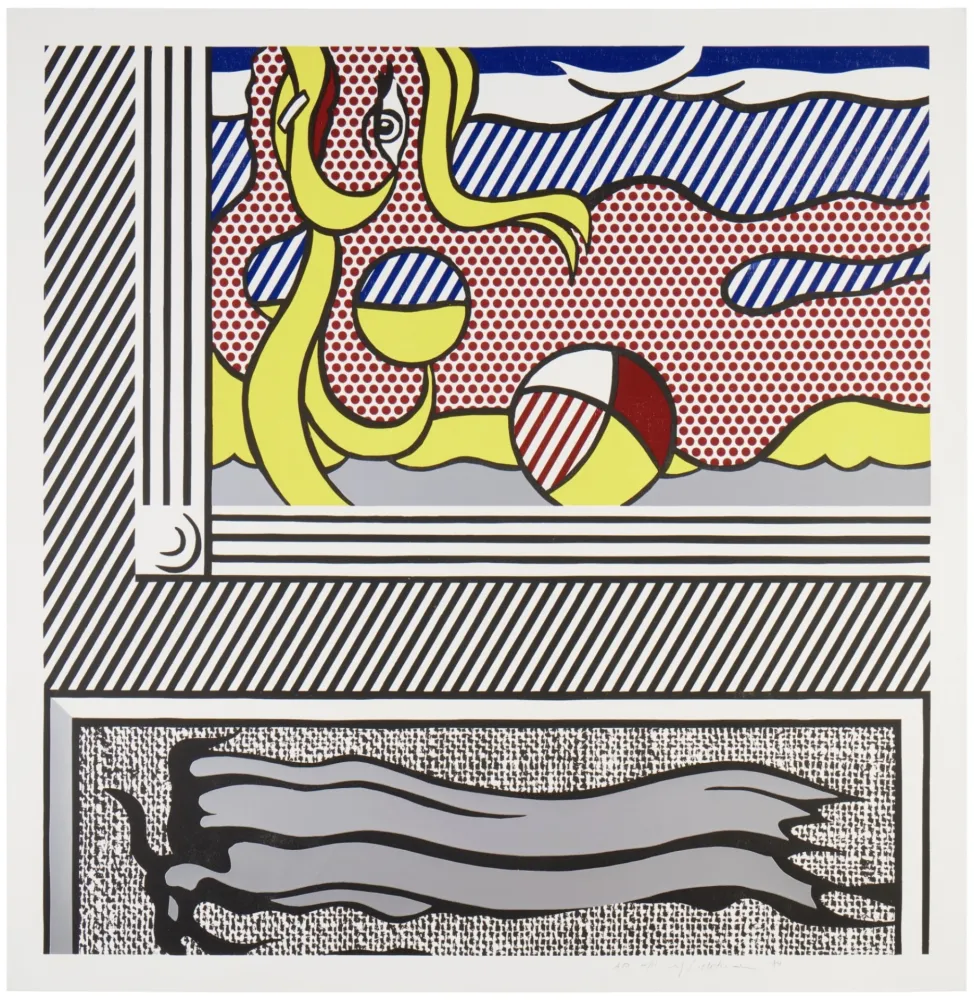 Litografia Lichtenstein - Two Paintings: Beach Ball