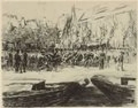 Gravura Liebermann - Rindermarkt in Leiden