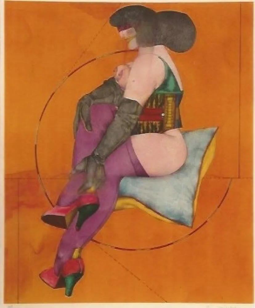 Litografia Lindner - Circle and Pillow