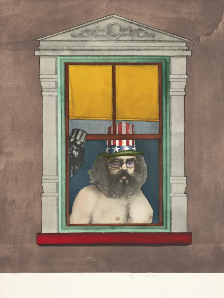 Litografia Lindner - Poet