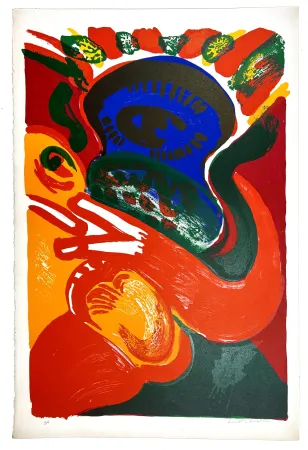 Litografia Lindstrom - Oeil Bleue