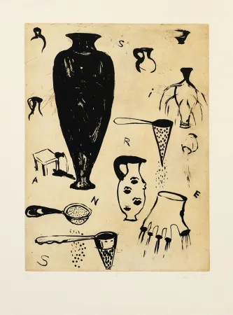 Gravura Lootz - Talking leaves I