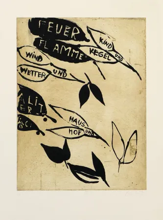 Água-Forte E Água-Tinta Lootz - Talking Leaves III