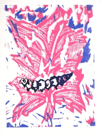 Xilogravura Lorjou - La Chenille, 1965