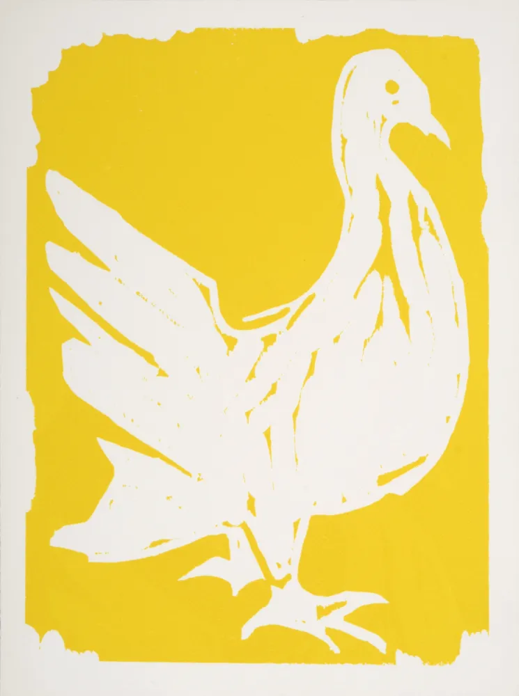 Xilogravura Lorjou - La Colombe, 1965
