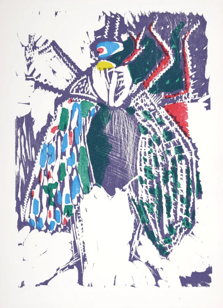Xilogravura Lorjou - La Mouche, 1965