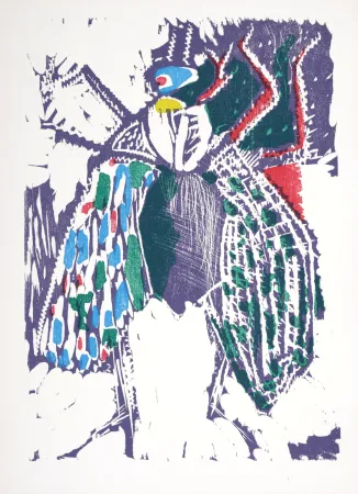 Xilogravura Lorjou - La Mouche, 1965