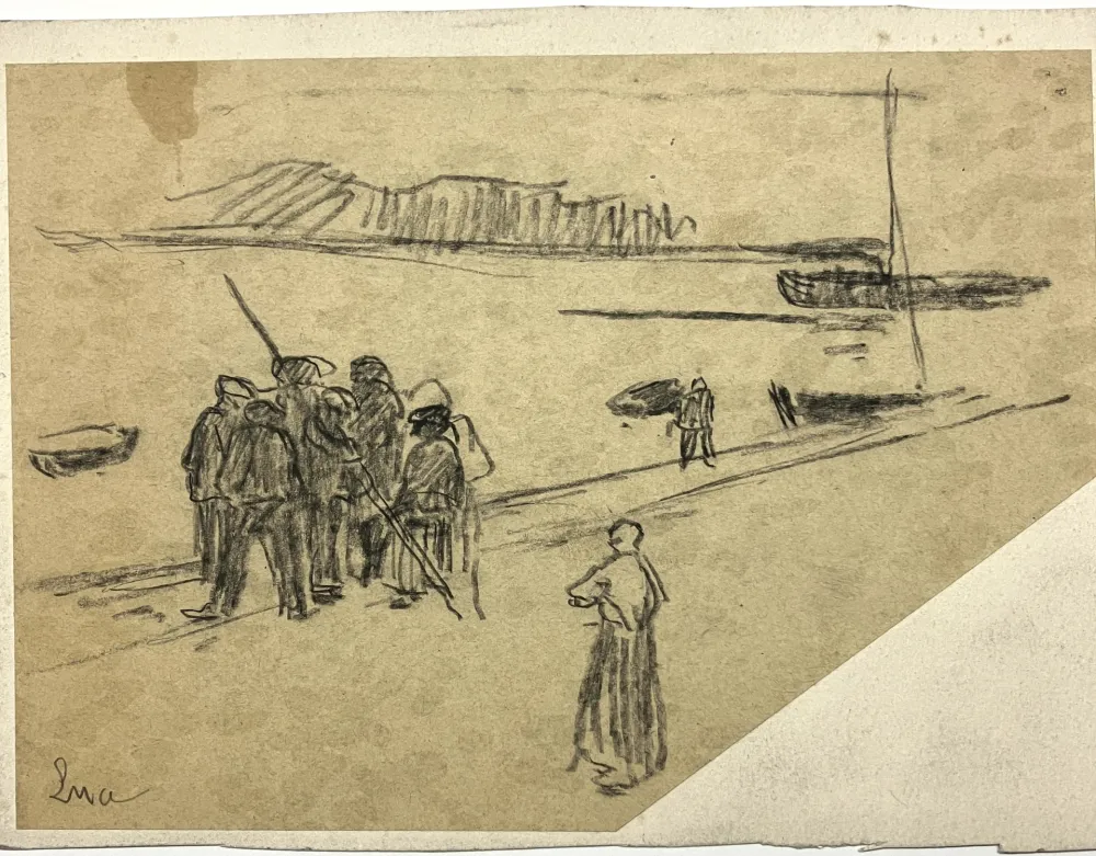 Sem Técnica Luce - Personnages et falaises. Vers 1900. 