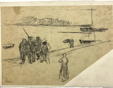 Sem Técnica Luce - Personnages et falaises. Vers 1900. 
