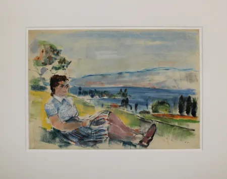 Sem Técnica Ludwig - Sitzende vor See