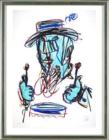 Serigrafia Lüpertz - O.T. (Trommler), 2015