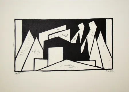 Xilogravura Maatsch - Composition, 1924
