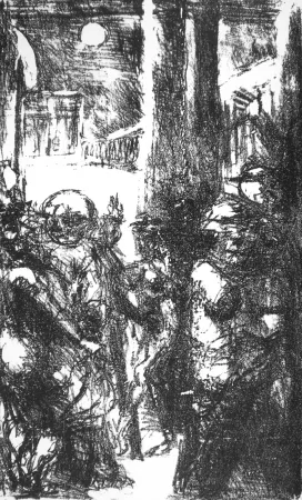 Litografia Maccari - Piazza San Pietro